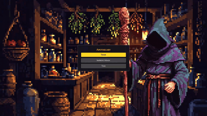 Mage casting in the dungeon
