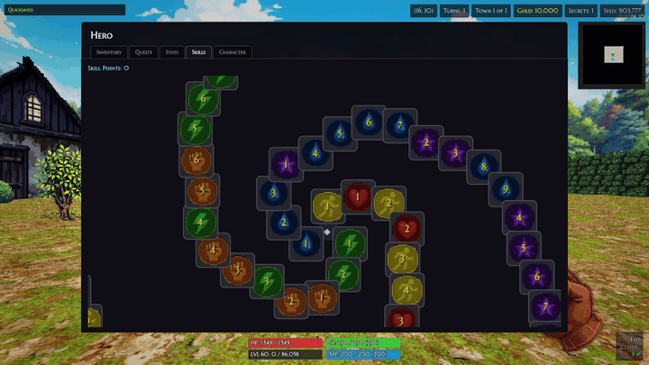 Skill tree progression